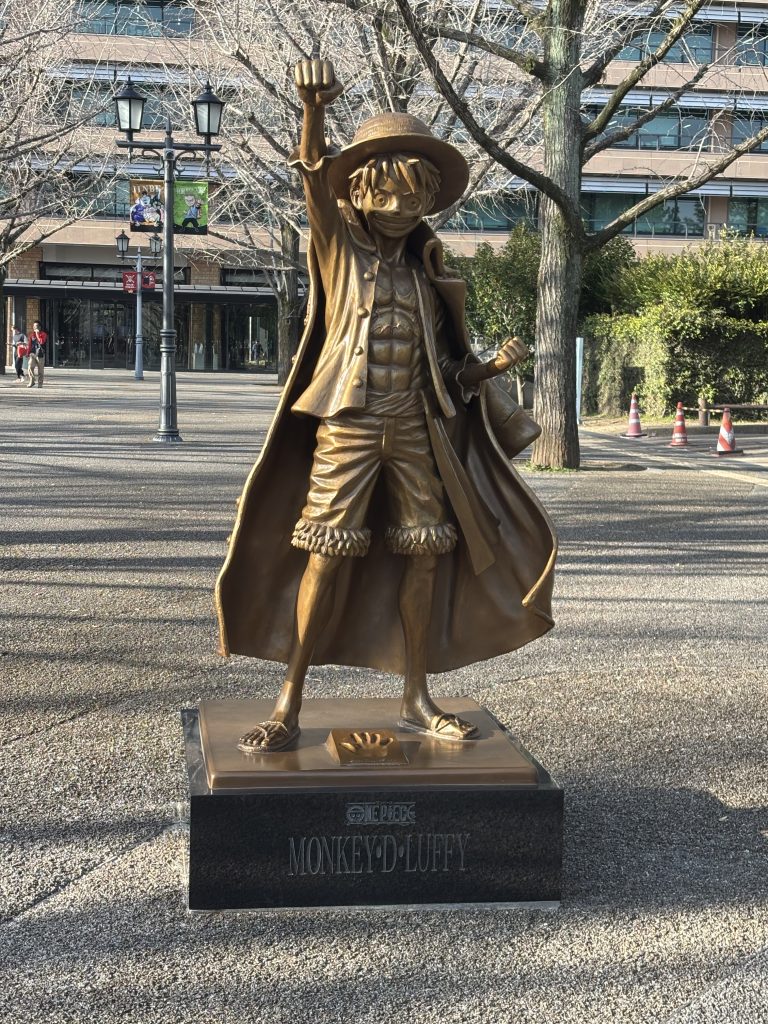 熊本県内で撮影したルフィ像